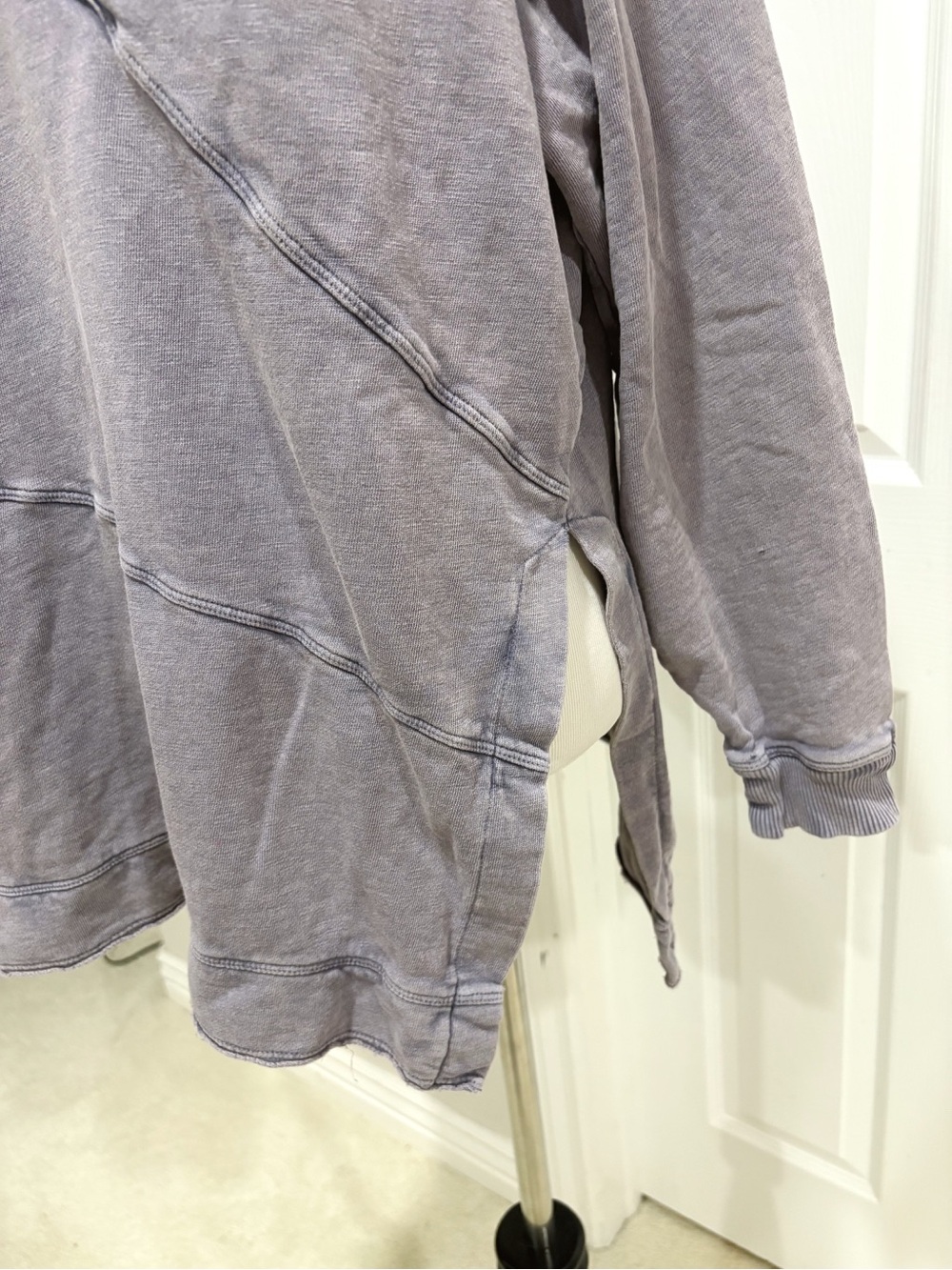 PILCRO by Anthropologie Washed Lavender Crossover Sweater Small - Picture 5 of 10